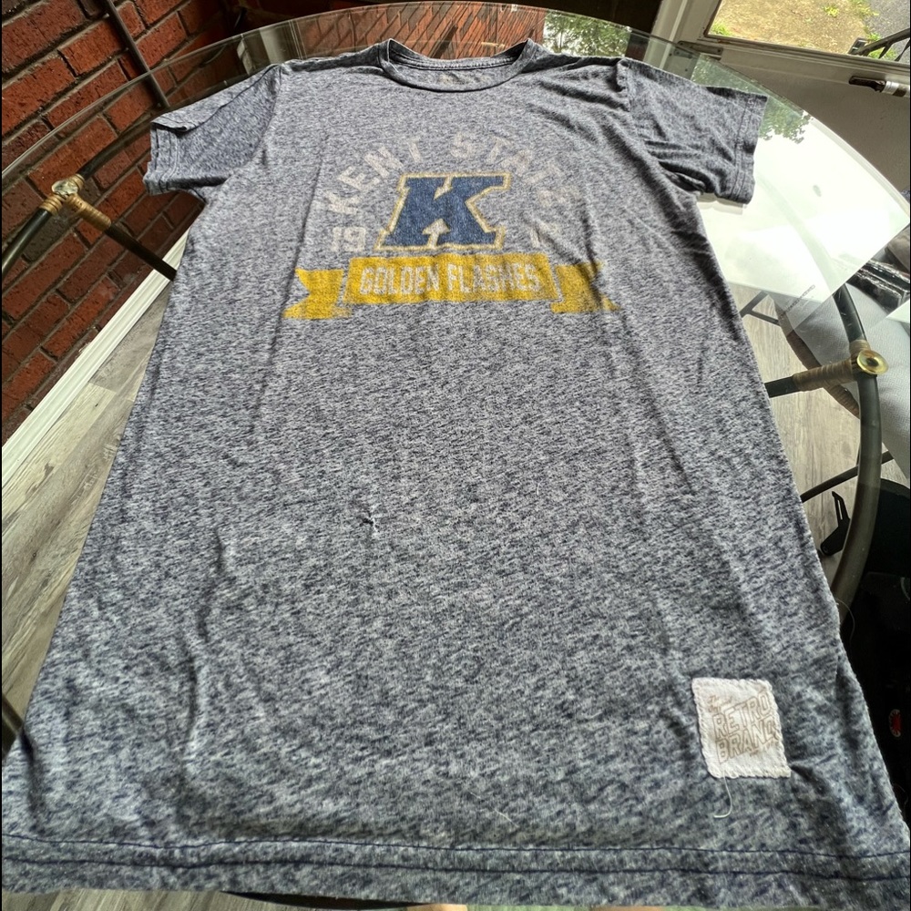 Kent state distressed tee